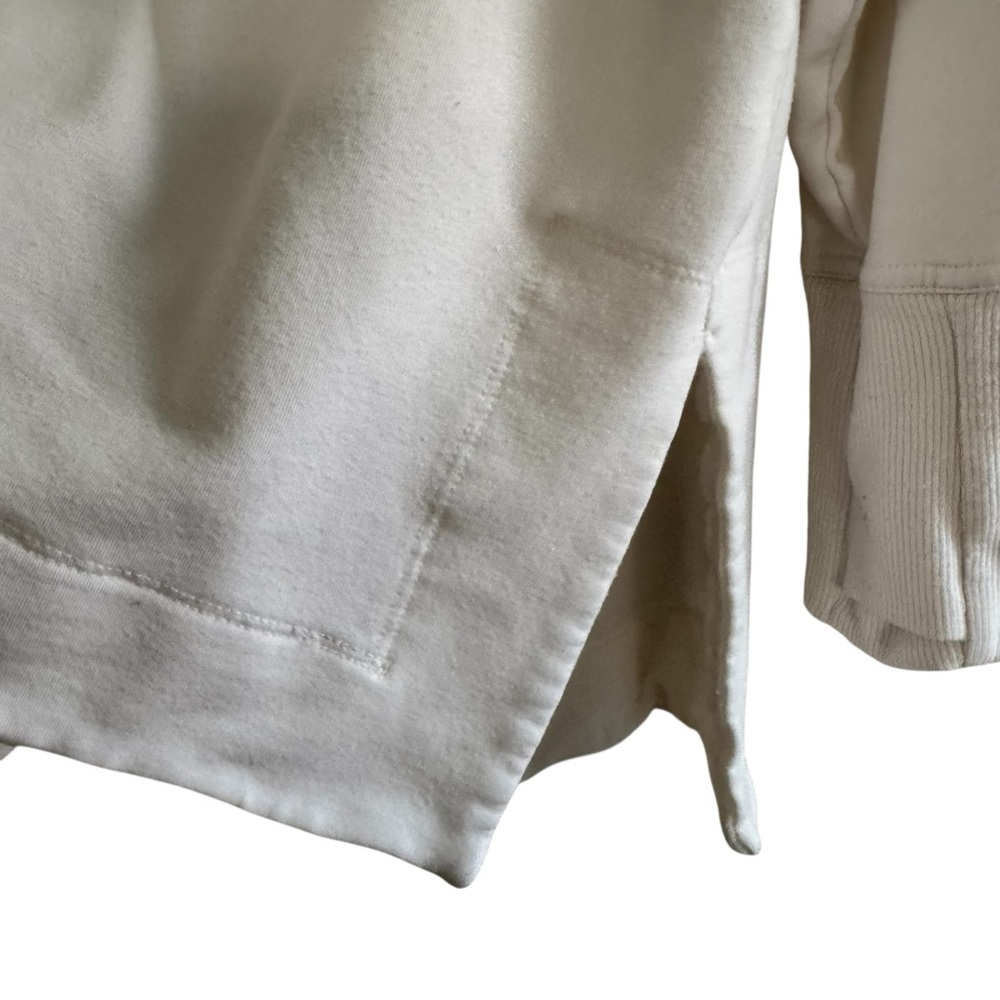 Athleta Coaster Luxe Recover Sweatshirt Top Magnolia White Thumbhole Athletic 1X - Picture 5 of 13